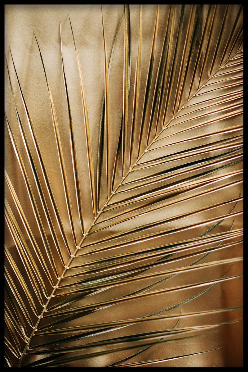 Poster mit goldenen Palmblättern