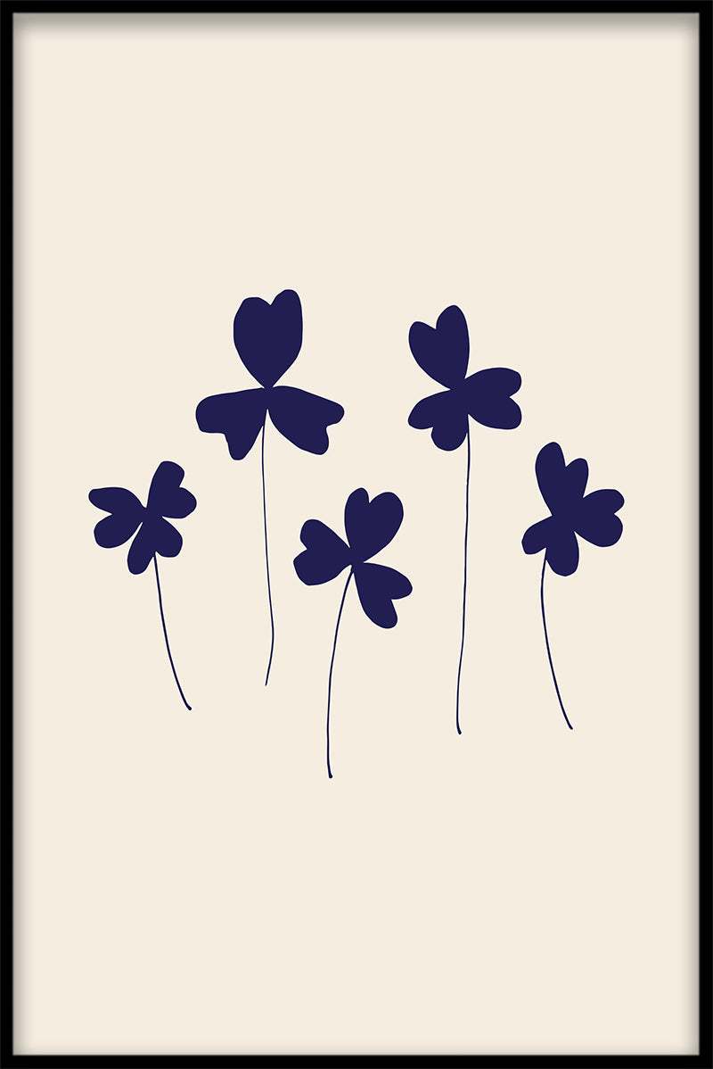 Blaues Sauerampfer-Plakat