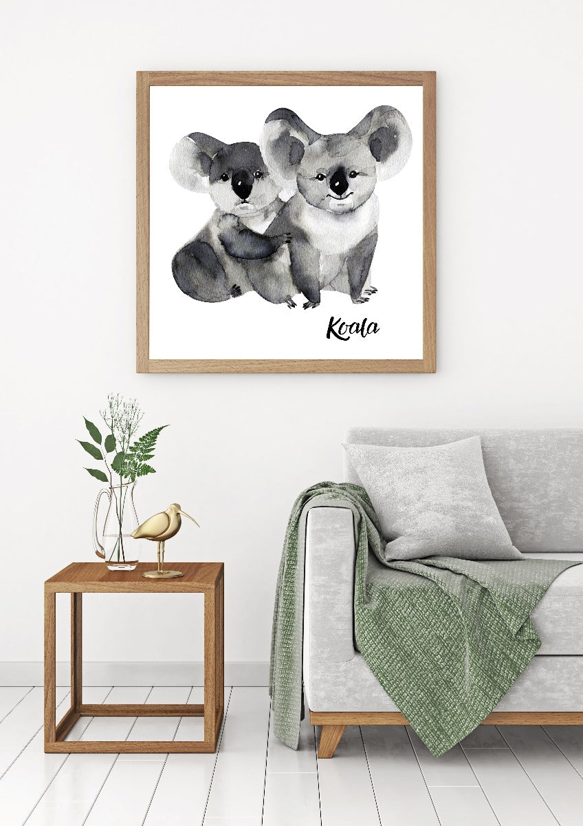 Koala-Liebes-Aquarellplakat