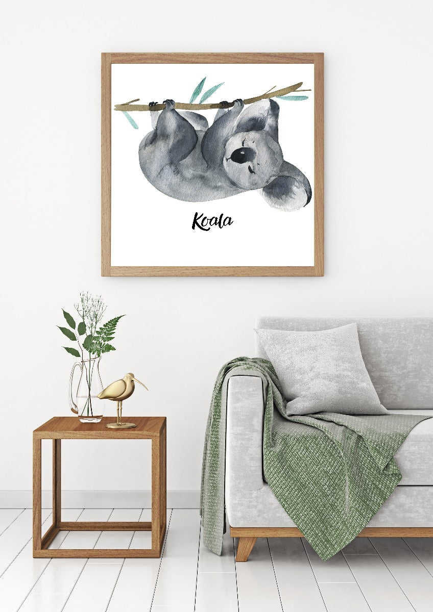 Schlafendes Koala-Aquarellplakat