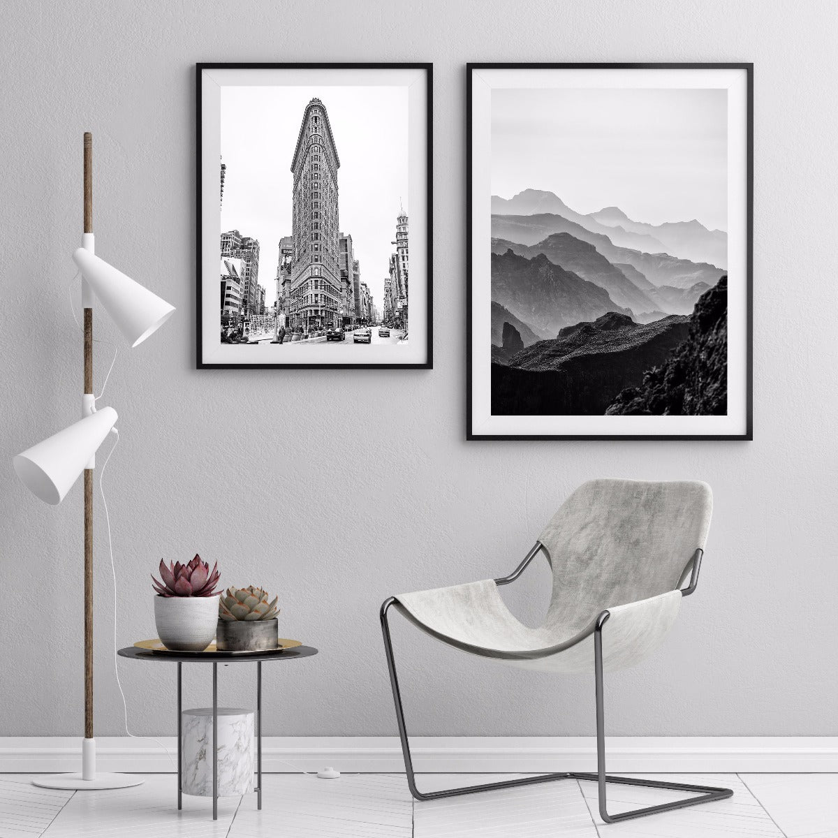 Misty Mountains Schwarz-Weiß-Poster