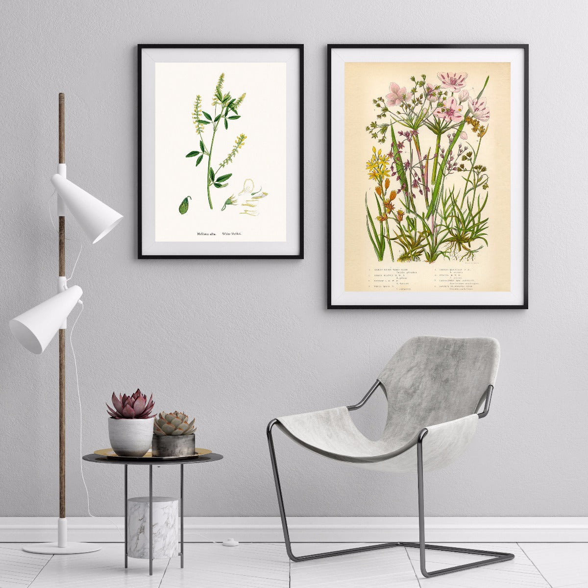 Vintage Blumenplakat