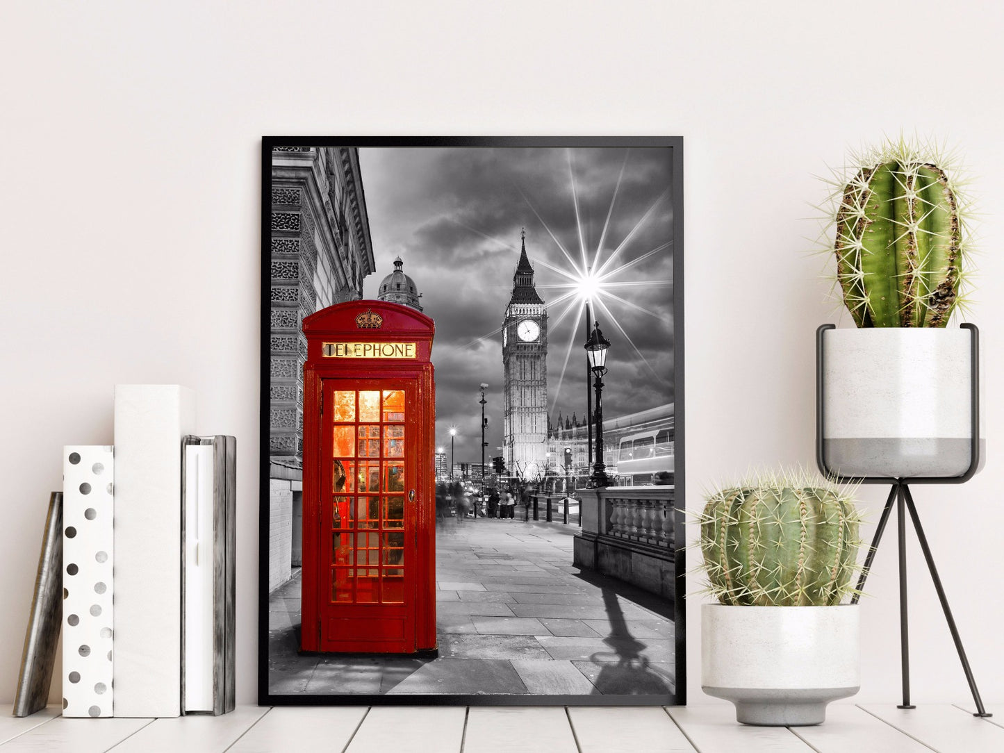 Londoner Telefonzelle Westminster-Plakat