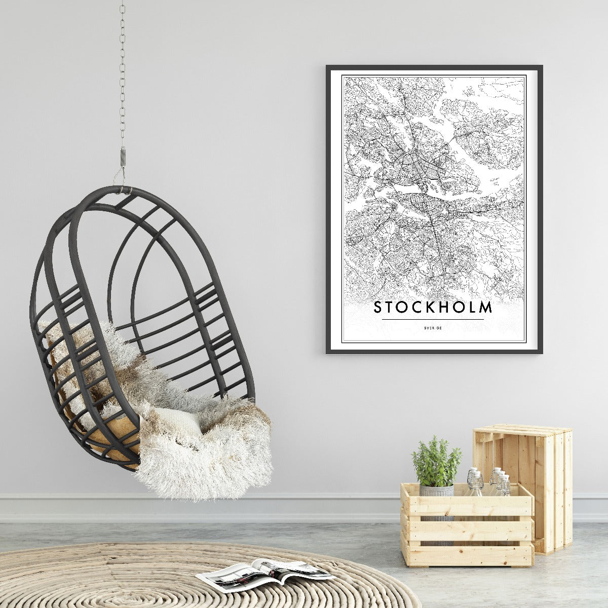 Stockholm-Kartenposter