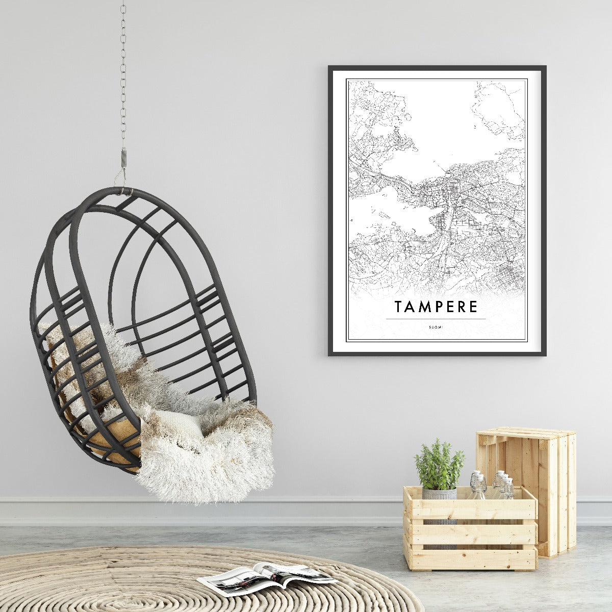 Tampere Finnland Karte Poster