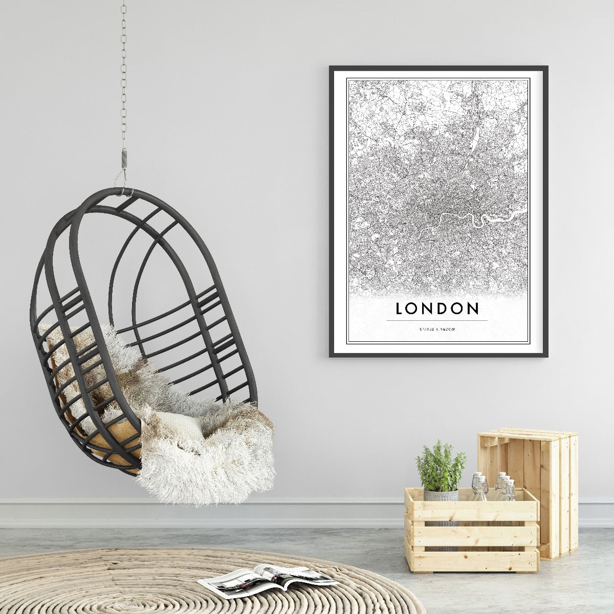 London Storbritannien Kartposter