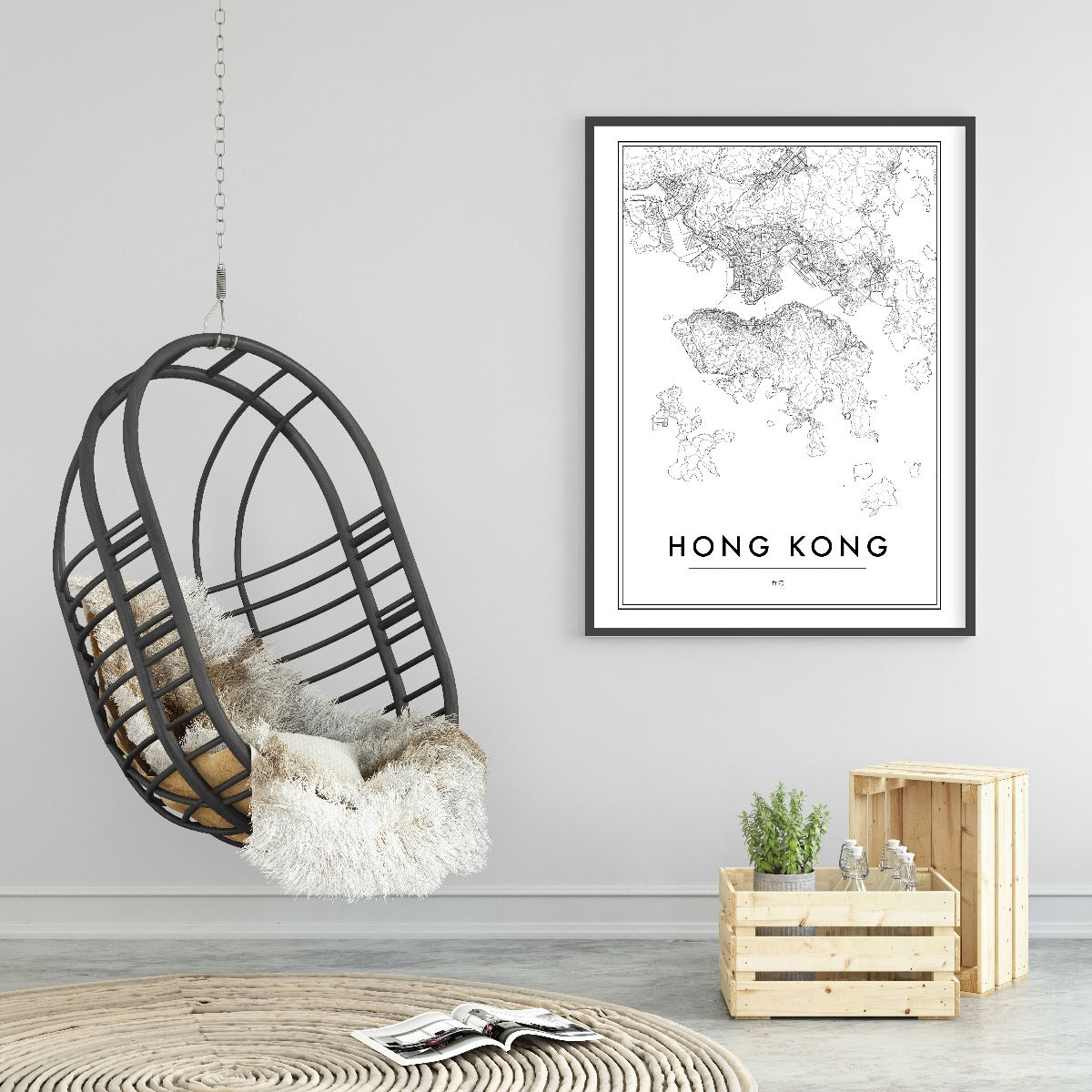 Kartposter aus Hongkong