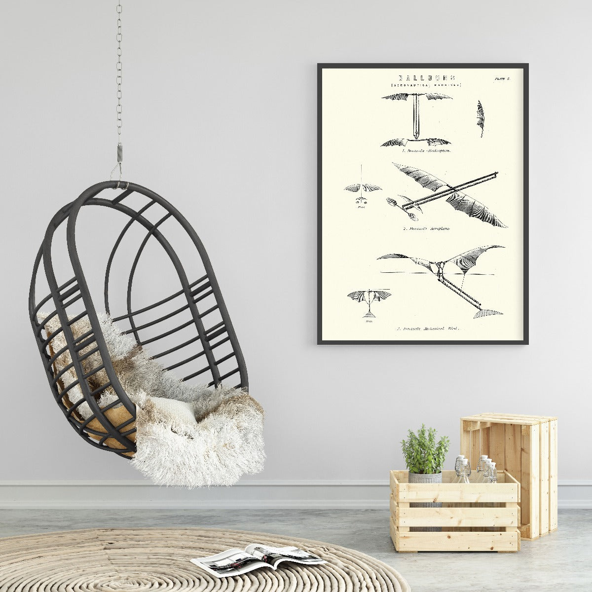 Vintage Flugmaschinen Poster