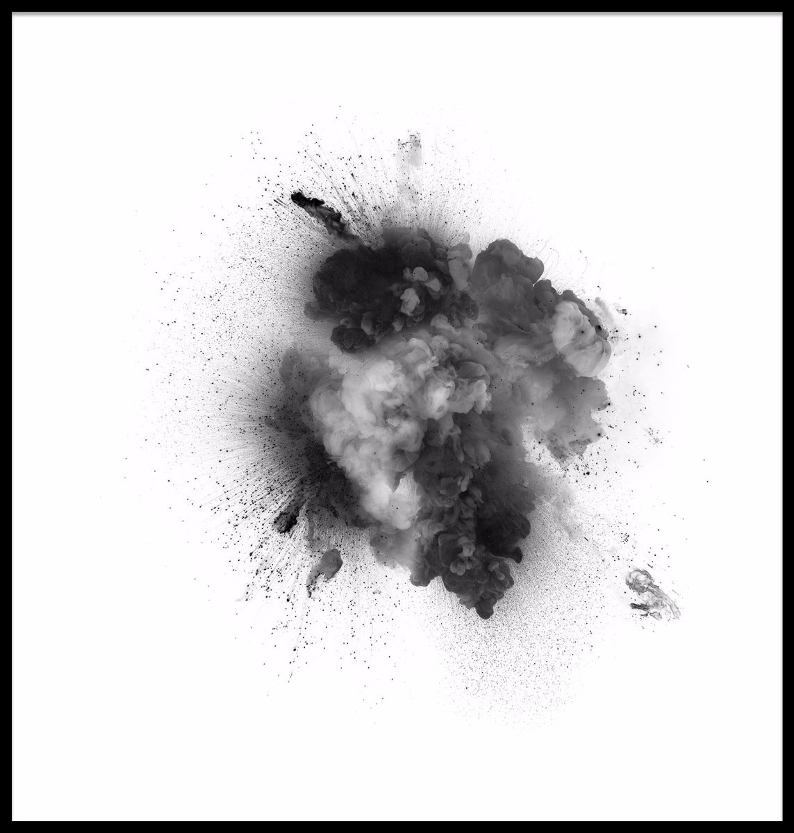 Schwarzes Explosions-Illustrationsplakat
