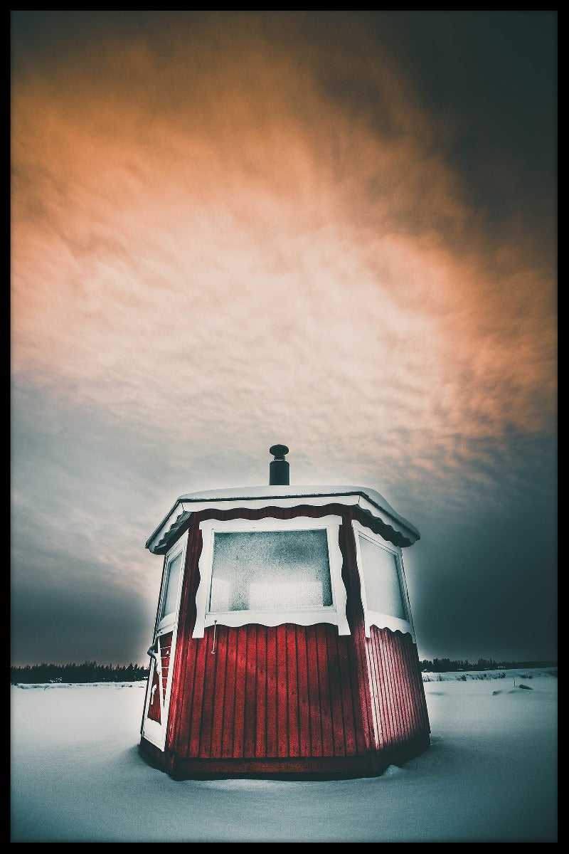 Finnisches Winterseeplakat
