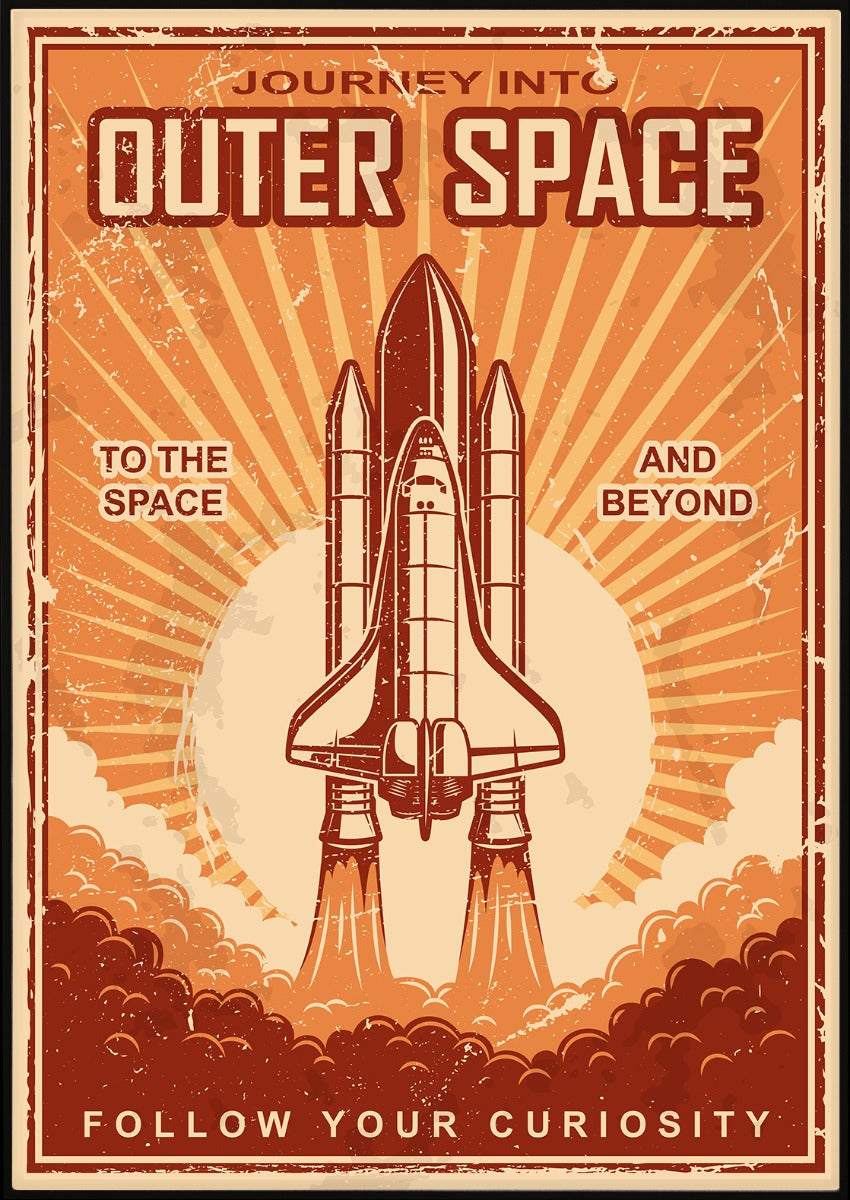 Weltraum Vintage Poster