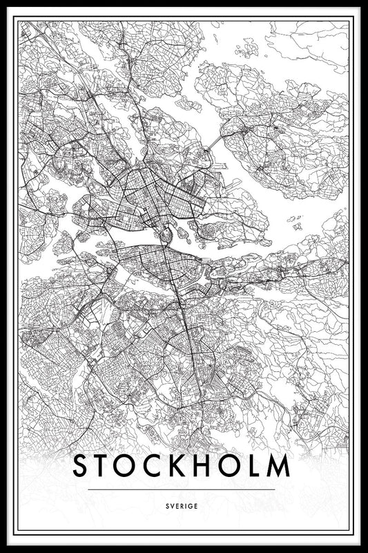 Stockholm-Karte Poster-50x70