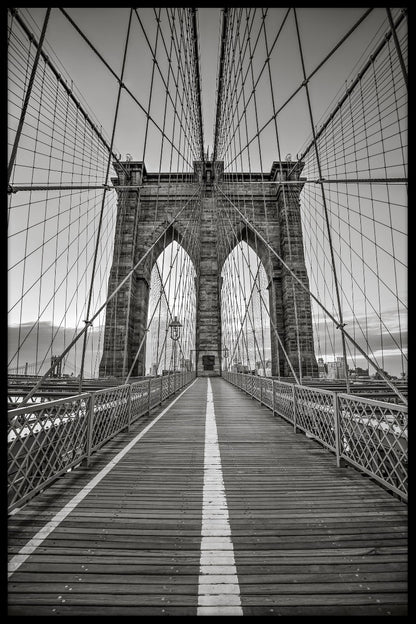  Einfarbiges Plakat der Brooklyn Bridge