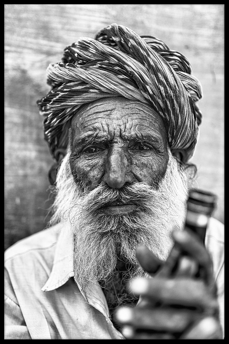  Porträtposter eines indischen Mannes
