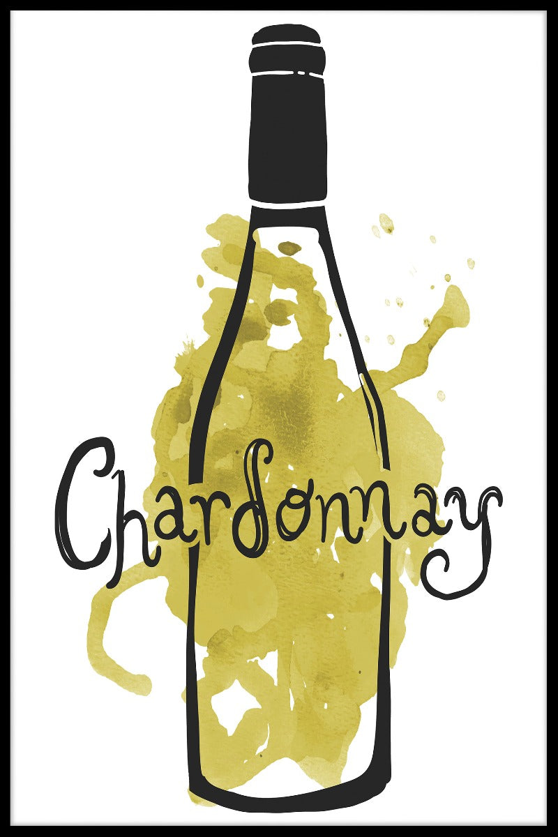  Chardonnay-Liebhaber-Illustrationsplakat