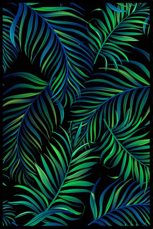 Grünes Palmen-Illustrationsplakat