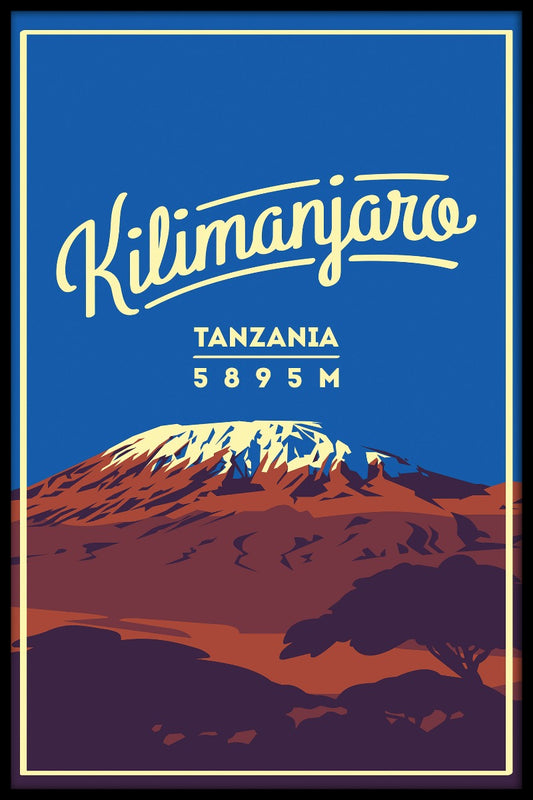  Kilimandscharo-Weinleseplakat