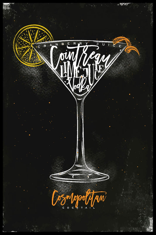  Kosmopolitisches Cocktailposter