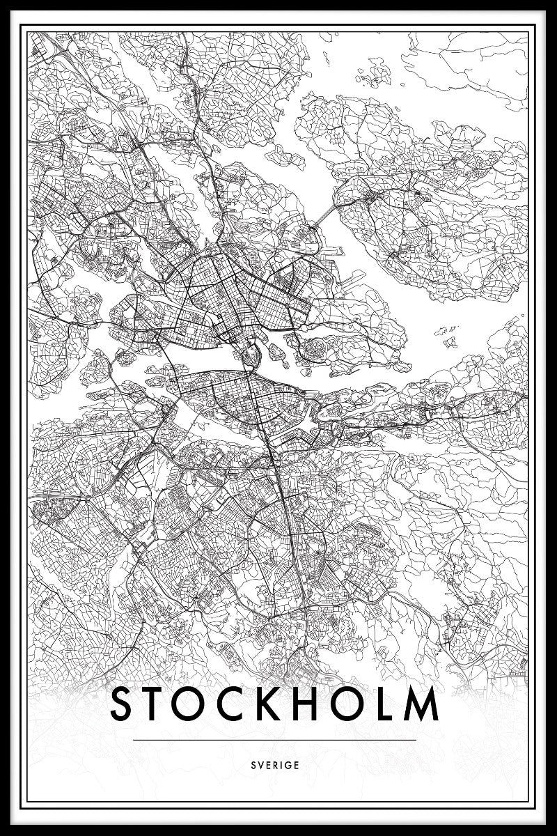  Stockholm-Kartenposter