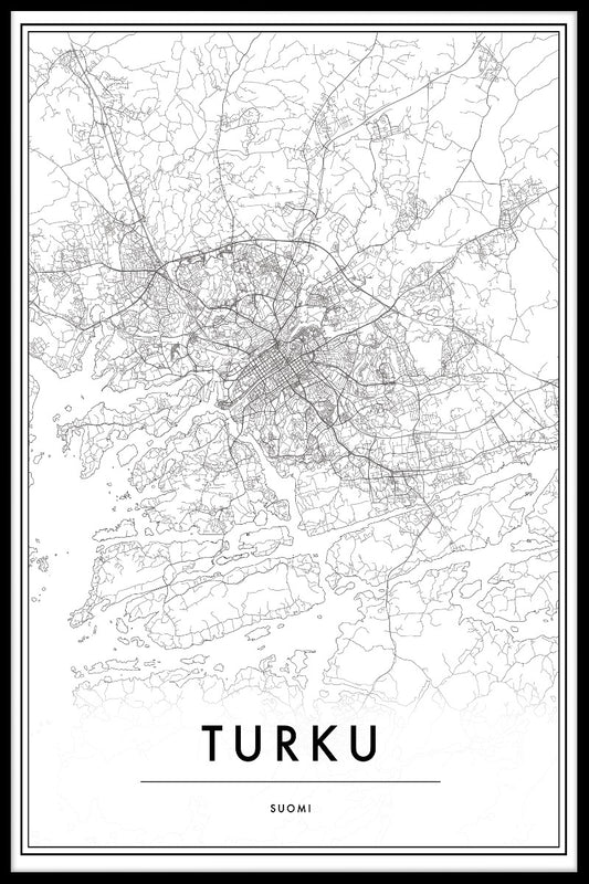  Turku Finnland Karte Poster-p