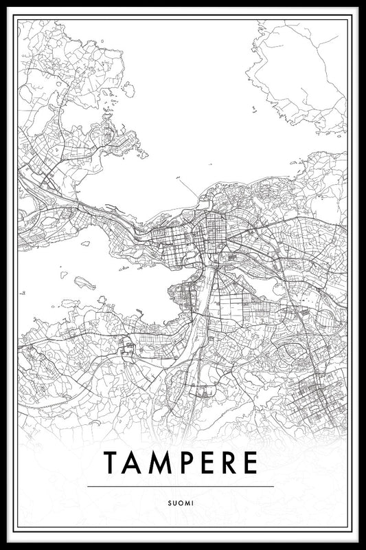  Tampere Finnland Karte Poster