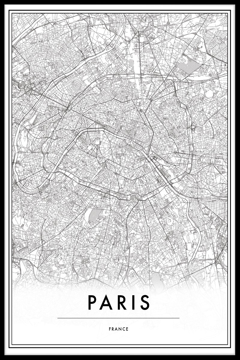  Kartenelemente von Paris Frankreich