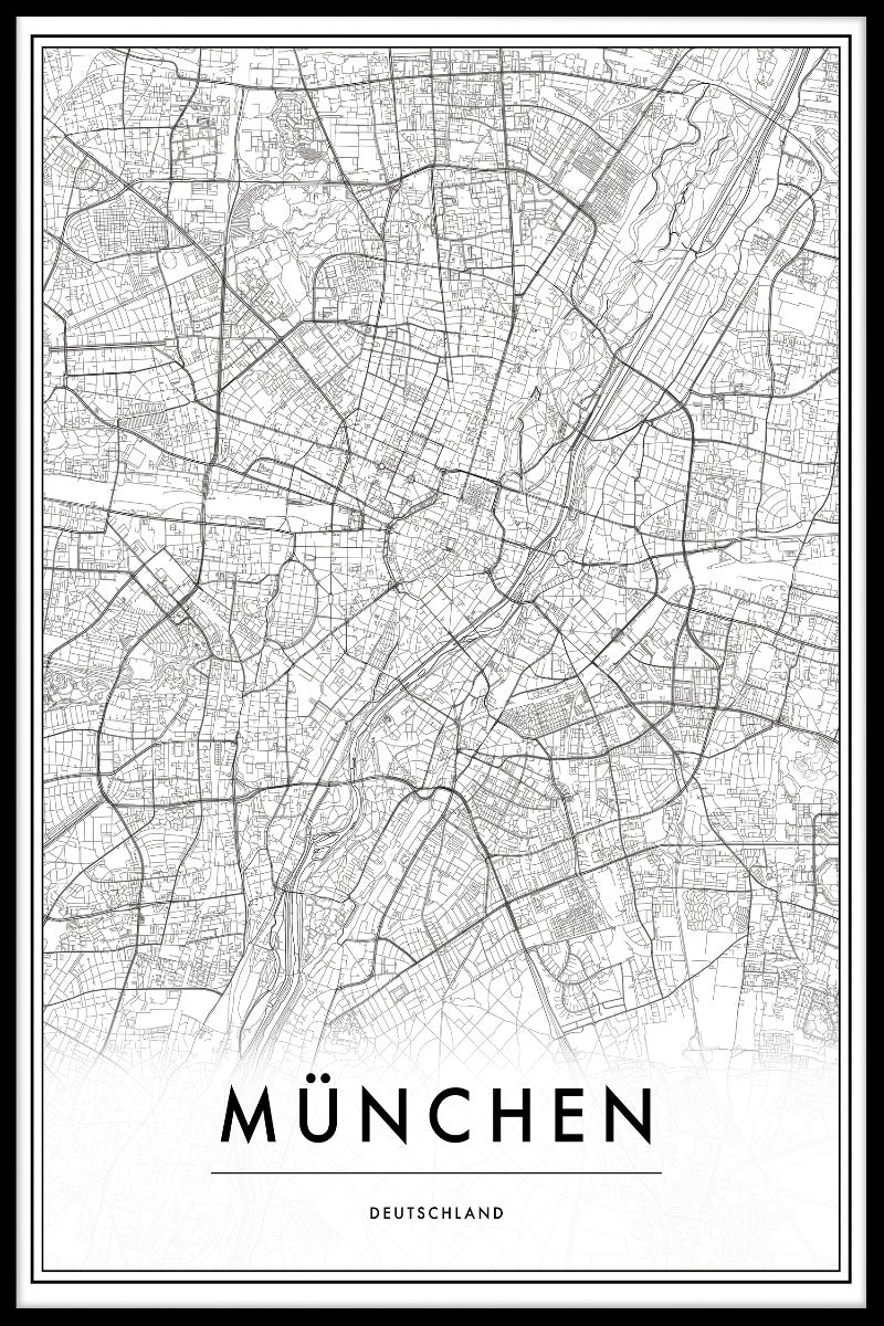  München Deutschland Karte Poster