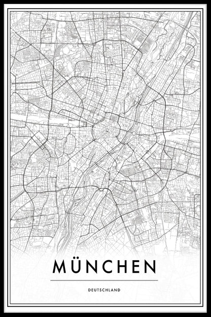  München Deutschland Karte Poster