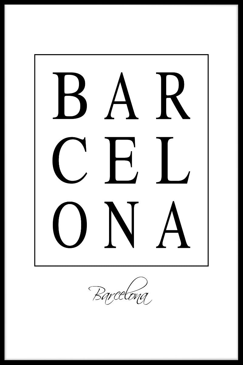  Barcelona Box Textposter