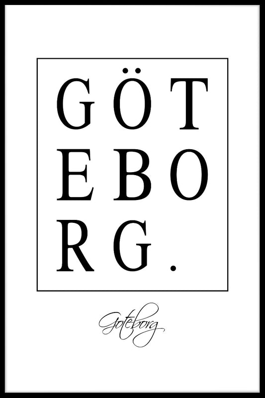 Göteborg Box Text Poster
