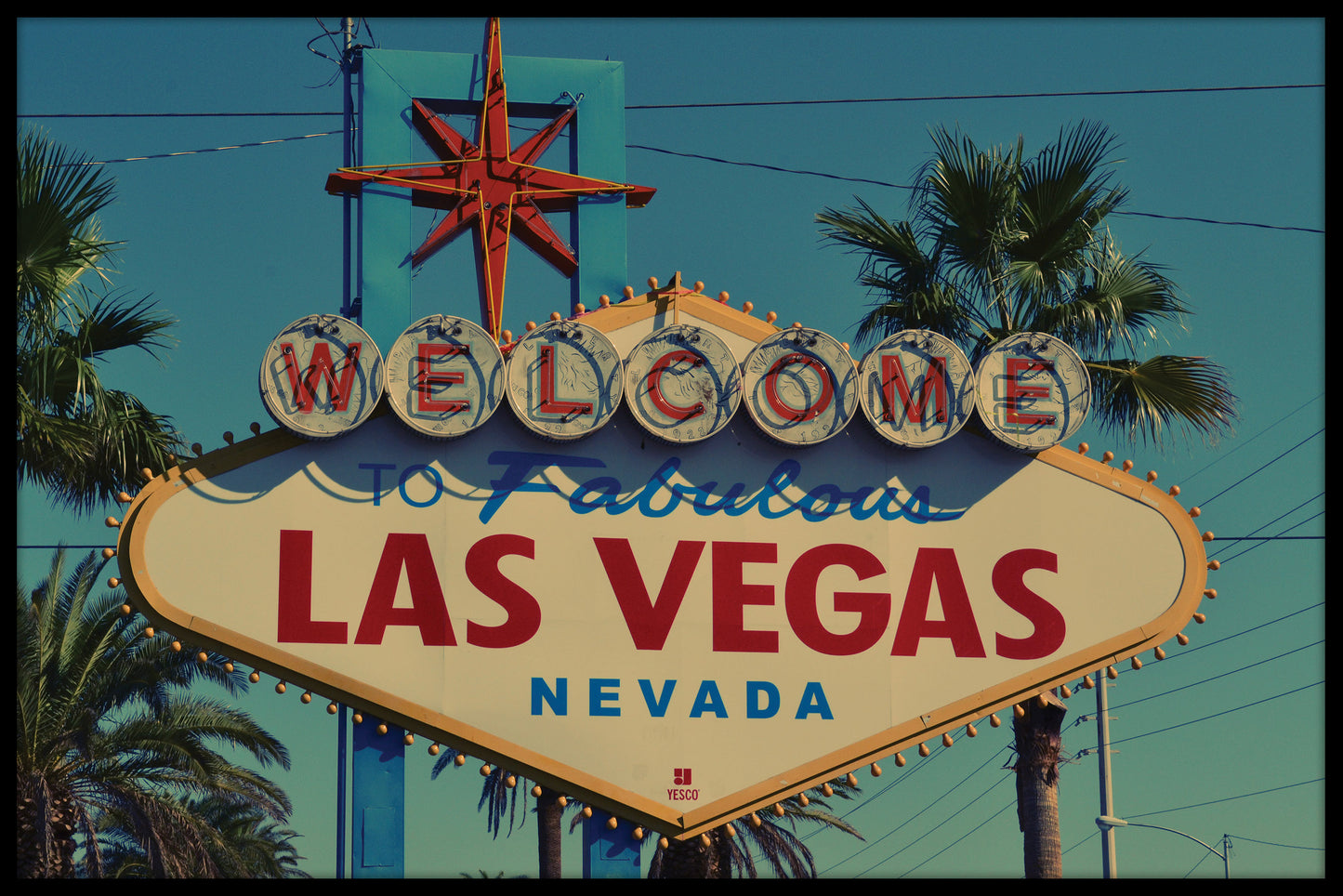  Weinlese-Willkommen zu Las Vegas-Plakat