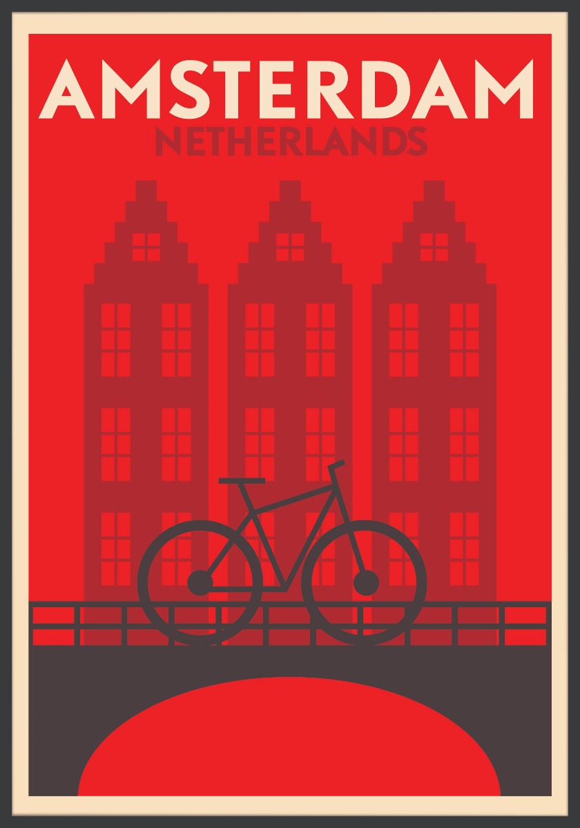  Amsterdam-Weinlese-Plakat