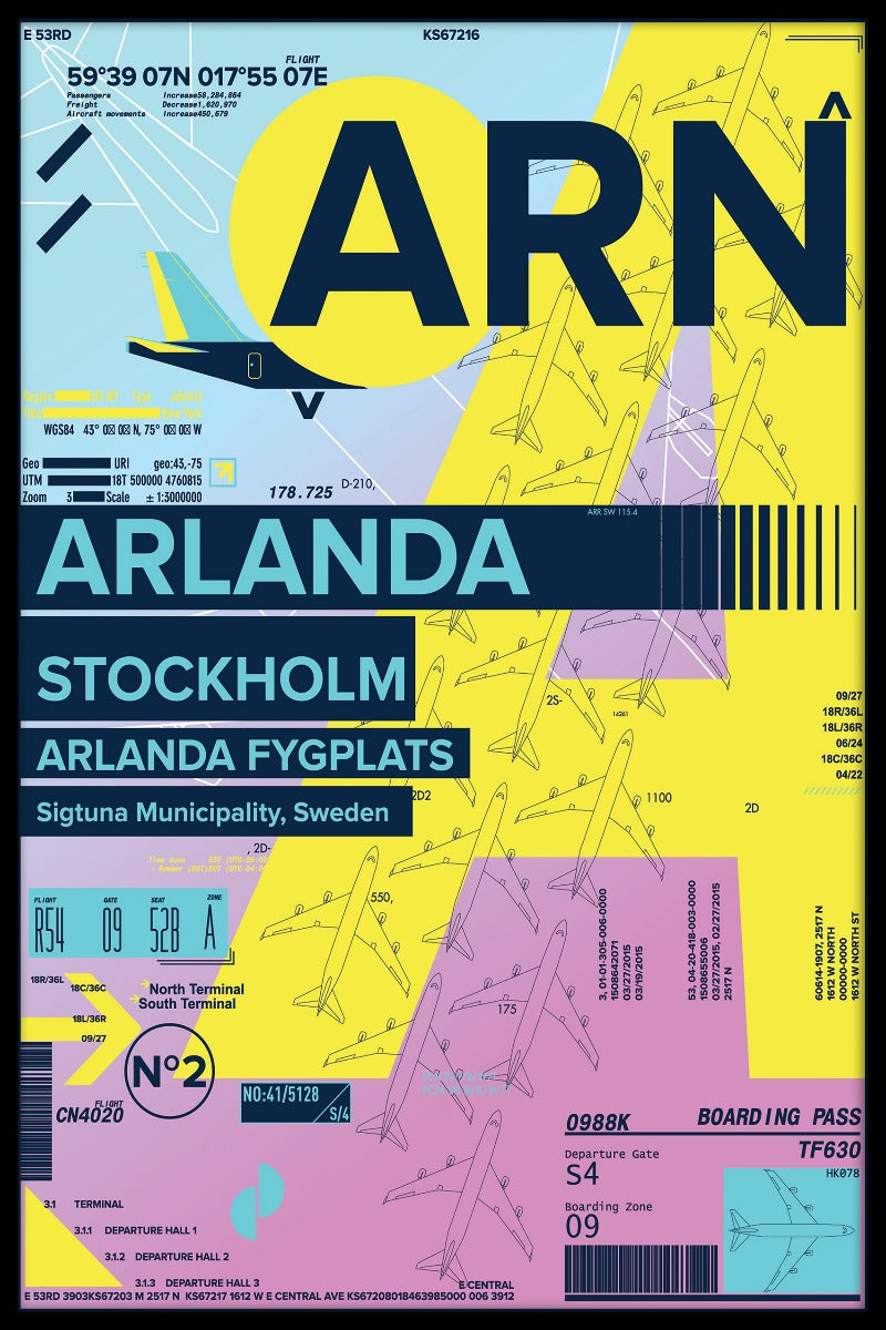 ARN Stockholm Arlanda Airport Poster