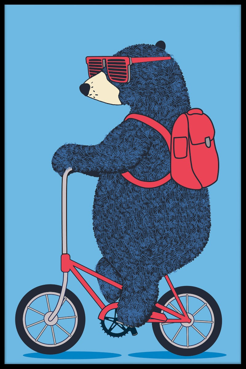  Björn über Fahrradpfosten