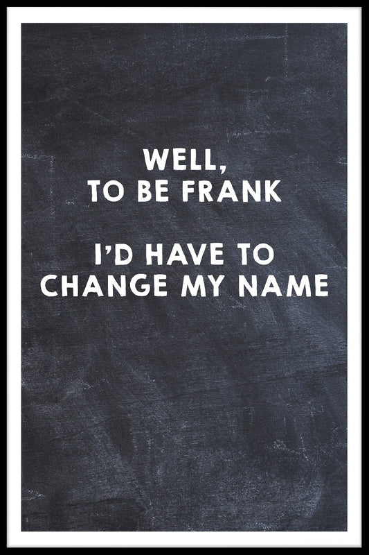  Frank-Plakat sein