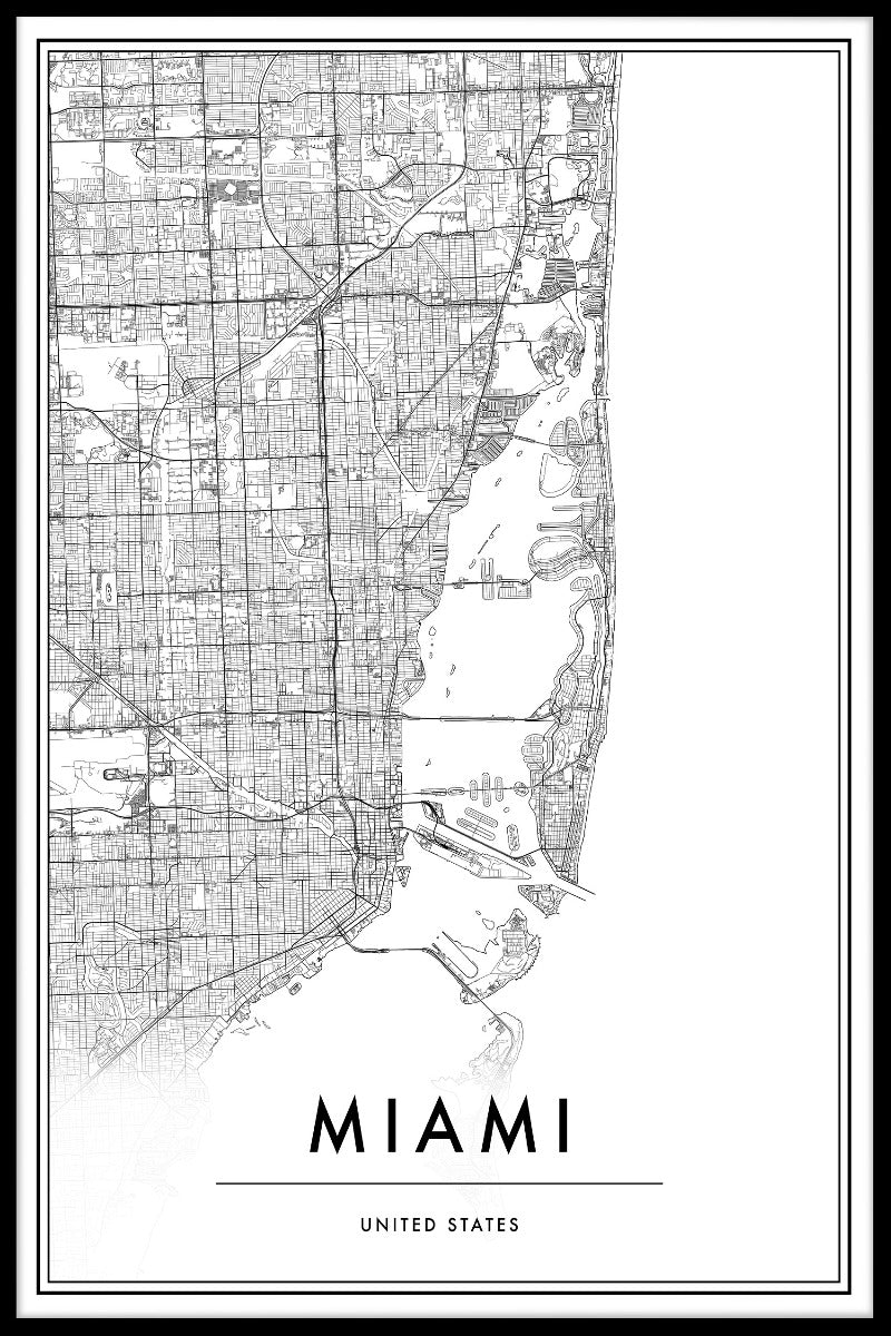  Miami-Kartenposter