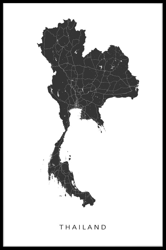  Thailand-Karta-Plakat