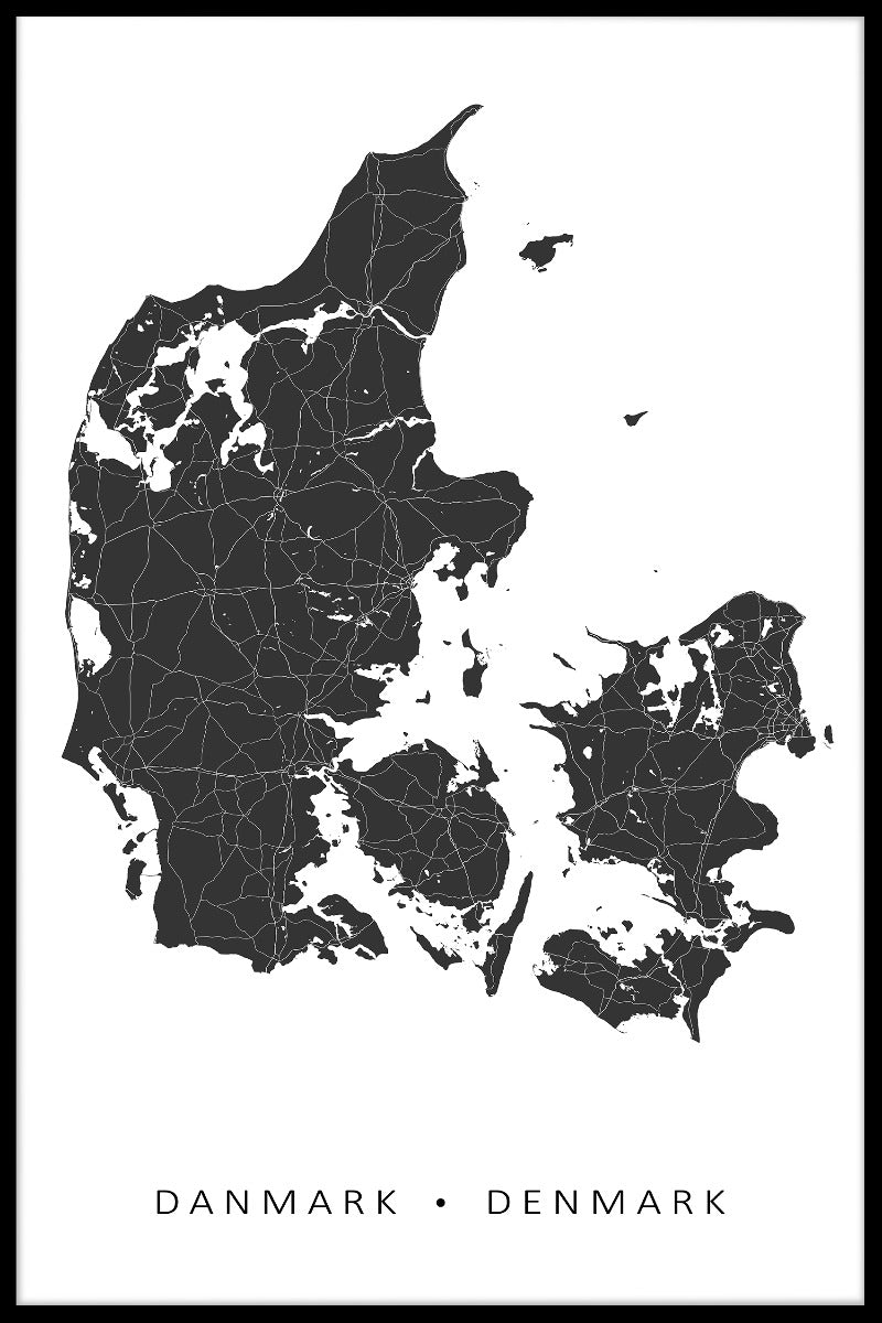  Dänemark Kartposter