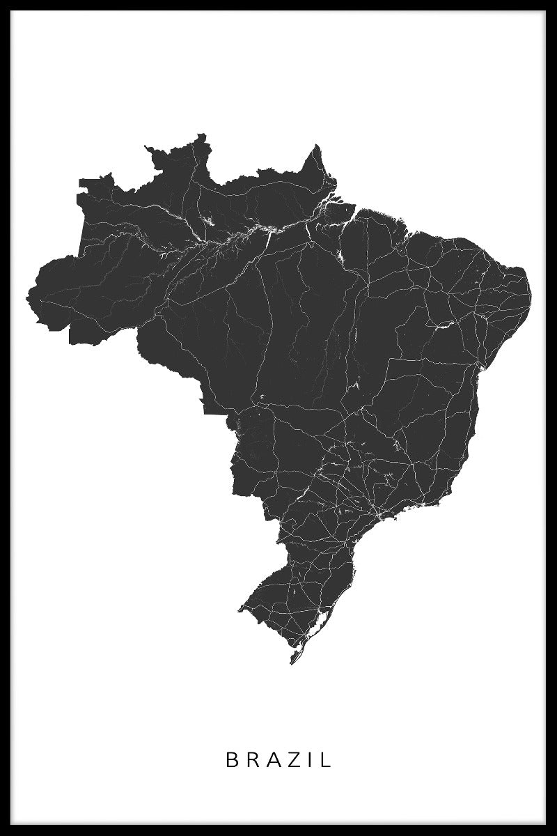 Plakat der Brasilien-Karte