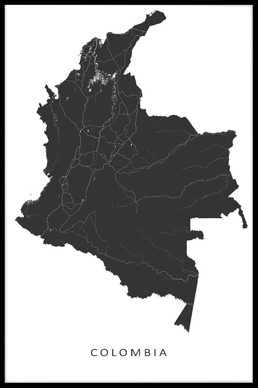  Kolumbien Kartposter