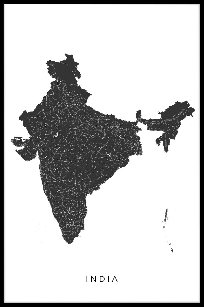  Indisches Karta-Plakat