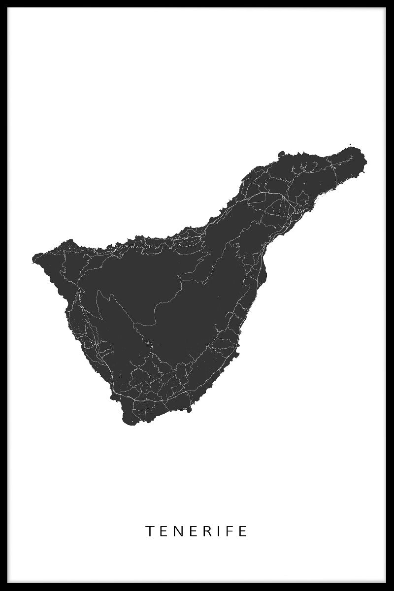  Plakat mit der Karte von Teneriffa