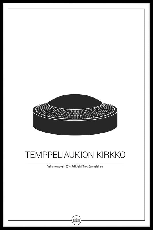  Temppeliaukio kyrka Helsingfors-Plakat