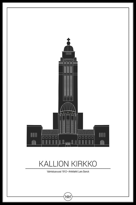  Kallio kyrka Helsingfors-Plakat