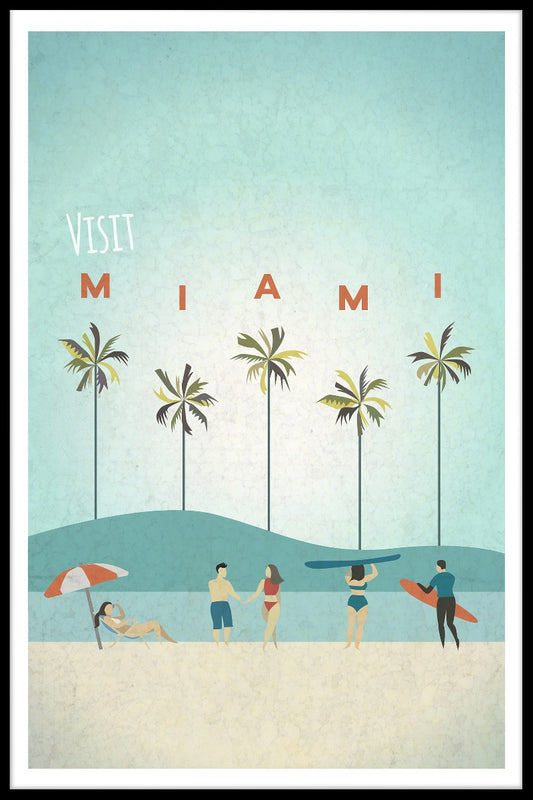  Besuchen Sie Miami-Plakat