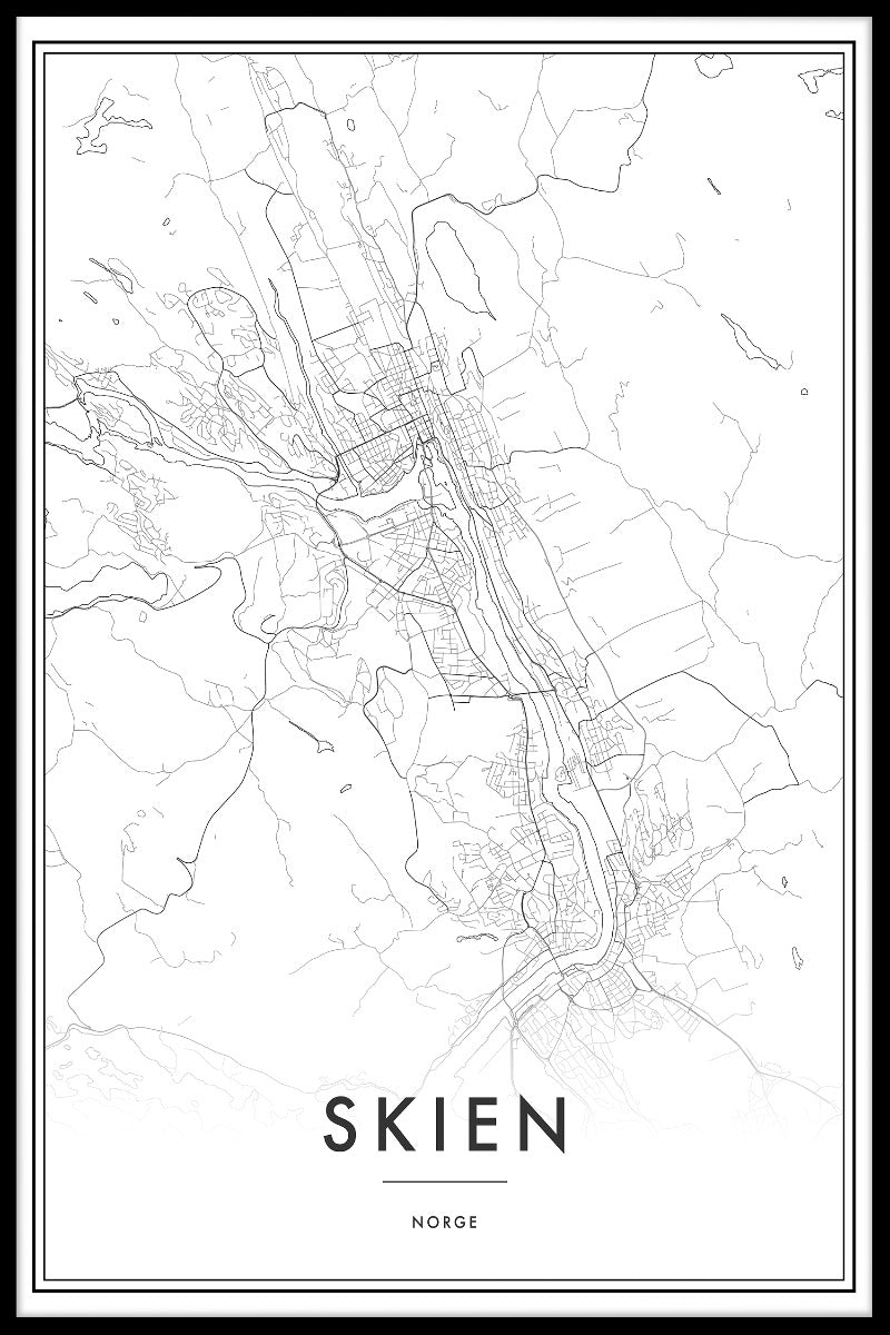  Skien-Kartenposter