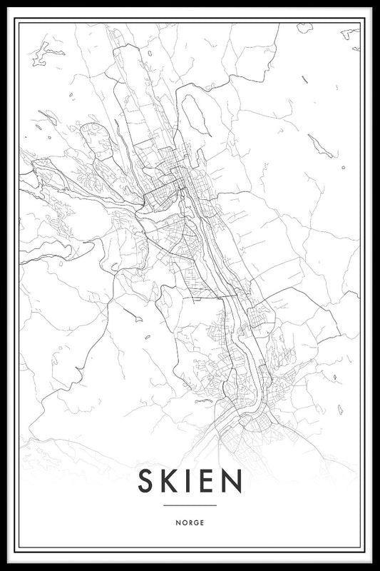  Skien-Kartenposter