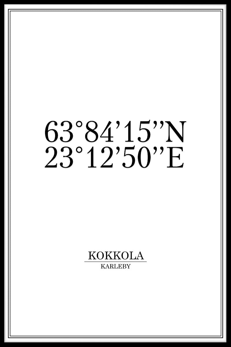  Poster Kokkola-Koordinaten