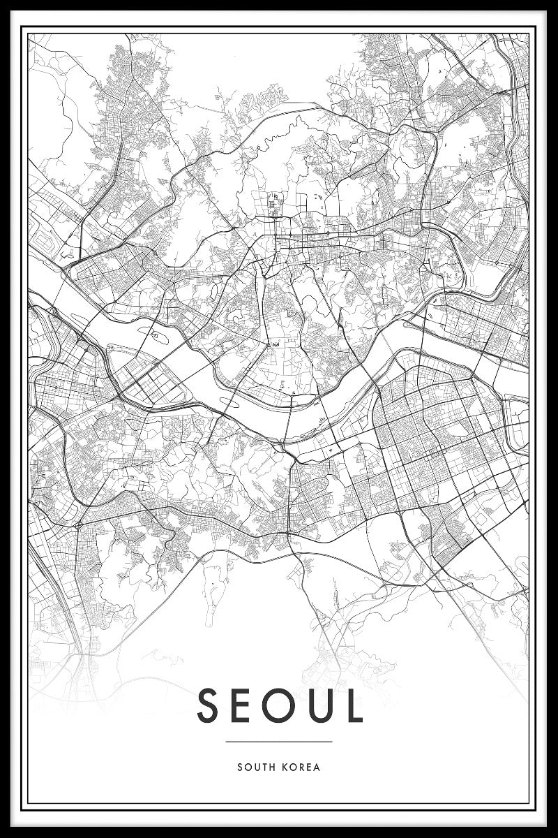  Seoul-Karta-Plakat