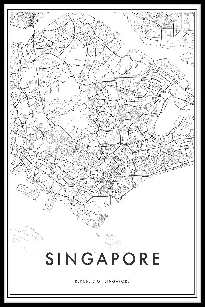  Singapur Kartposter